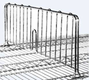 Metro DD24C 24" Chrome Shelf Divider