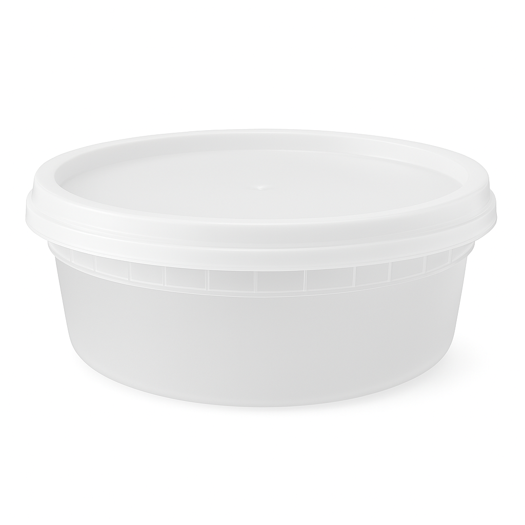 Kari-Out TD40008 Plastic Deli Container w/ Lid, 8oz, Clear (Case of 240)