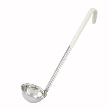 Winco LDC-3 Ladle 3oz 13'' Handle One-Piece Stainless Steal Ivory