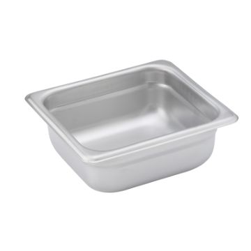 Winco SPJH-602 Steam Table Pan 1/6 Size, 2-1/2" Deep, 22 Gauge, Stainless Steel