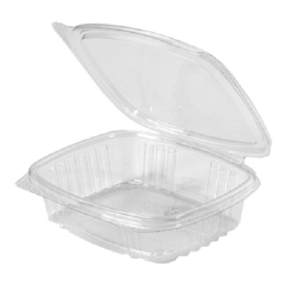 Darnell D750800 Hinged Plastic Deli Container w/ Lid, 8oz, Clear (Case of 200)