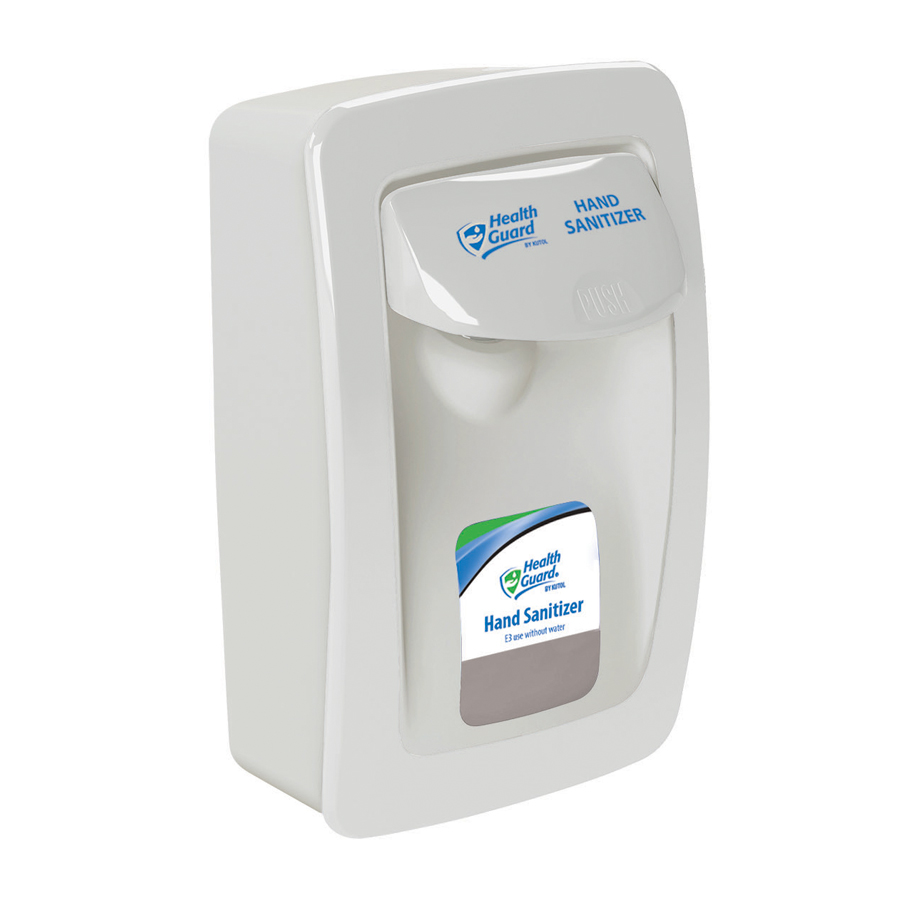 Kutol SS001WH33HS Designer Series Wall Mount Manual Hand Sanitizer Dispenser, White