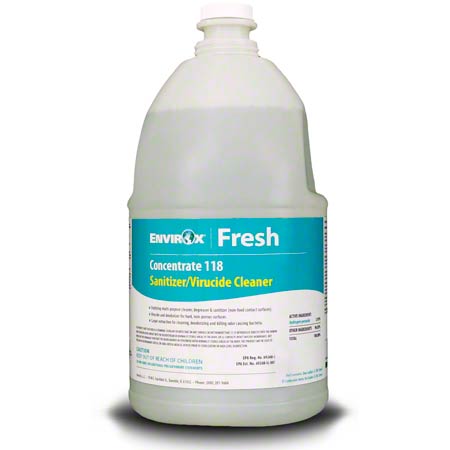 Envirox 118-04B Concentrate 118 Sanitizer/Virucide Cleaner, 1 Gallon  (Case of 4)