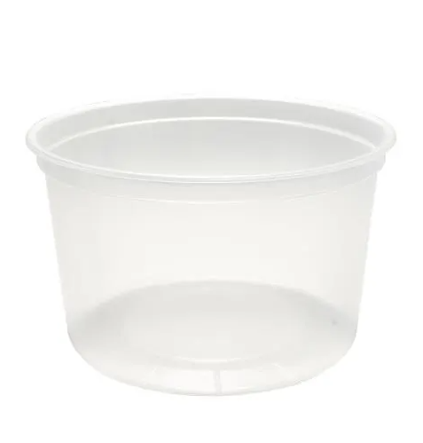 Eco-Systems ECO16XDELIPP Round Deli Container, 16oz, Translucent (Case of 500)