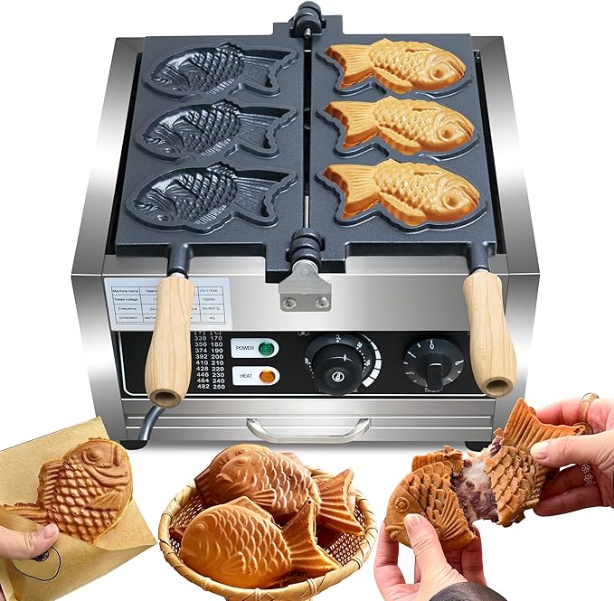 AEYDJXMER Taiyaki Fish Shaped Waffle Maker