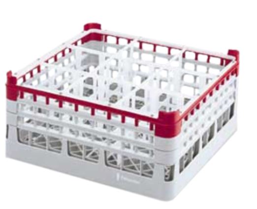 Vollrath 52774 Full Size 25 Compartment Glass Rack, Tall, Light Green