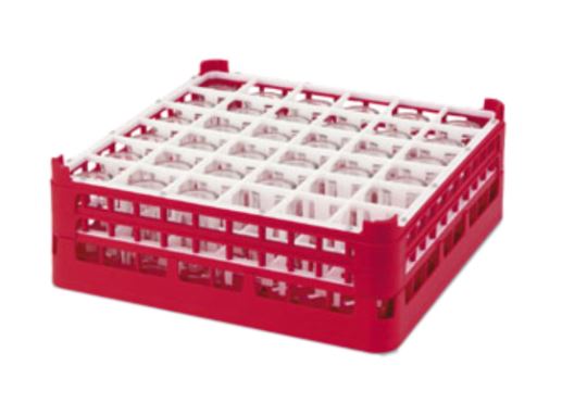 Vollrath 52734 Full Size 36 Compartment Glass Rack, XXX-Tall, Light Blue