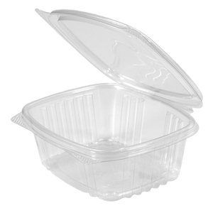Genpak AD12 Hinged Deli Container, APET, 12oz, Clear (Case of 200)