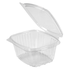 Genpak AD16 Hinged Deli Container, APET, 16oz, Clear (Case of 200)