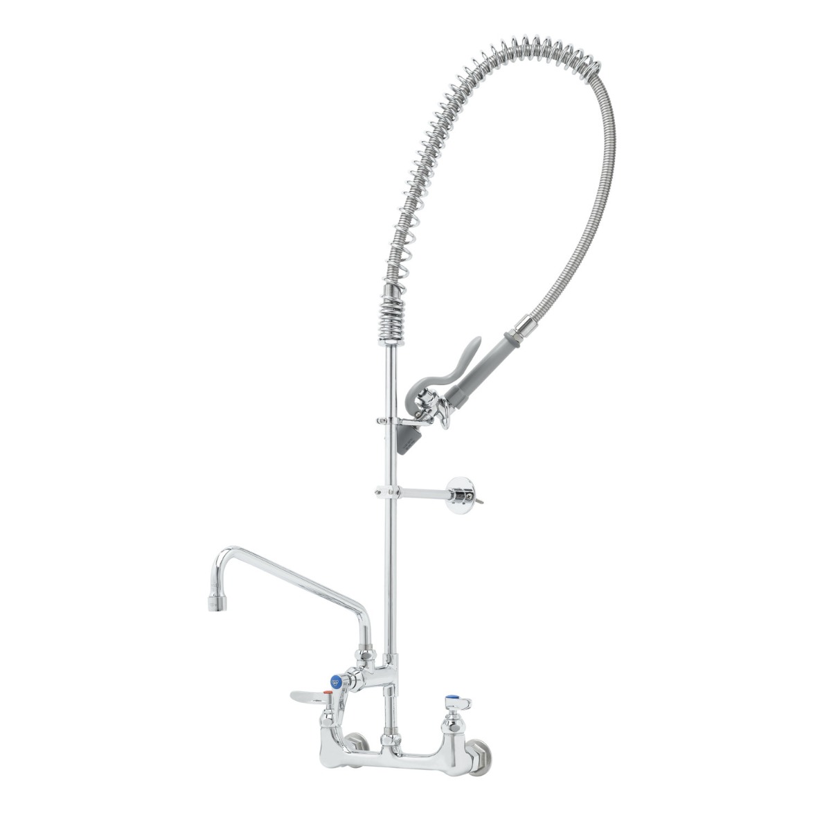 T&S Brass B-0133-ADF12-BC EasyInstall Pre-Rinse Unit, 8" Wall Mount
