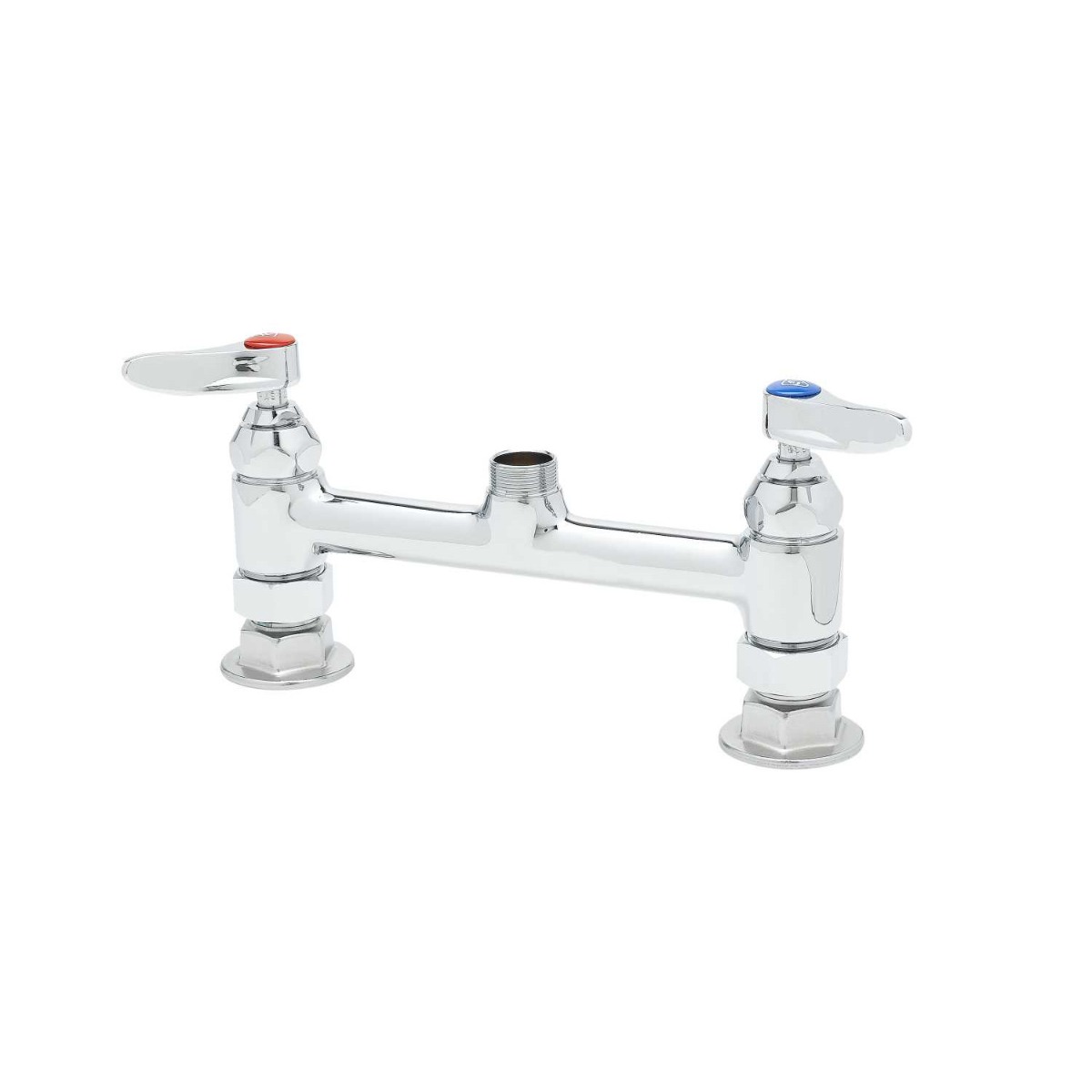 T&S Brass B-0220-LN Double Pantry Swivel Base Faucet, 8" Center