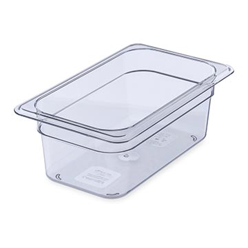 Carlisle 3068107 StorPlus Food Pan, 1/4 Size, 4" Deep, Clear