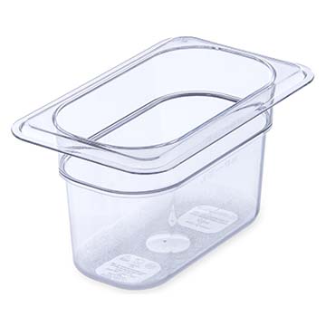 Carlisle 3068707 StorPlus Food Pan, 1/9 Size, 4" Deep, Clear