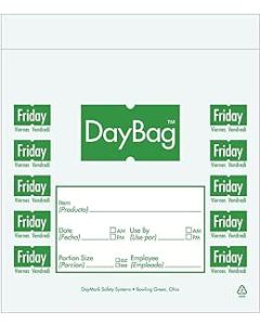 Daymark IT112382 Friday Portion Bag, 6-1/2"x7", Clear/Green (Case of 8,000)