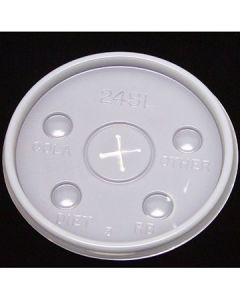 16oz Plastic Lid w/ Straw Slot, Fits 16oz Frost-Flex Cup, Translucent (Case of 1000)