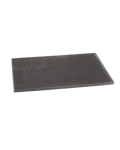 Boelter BARM-04 12" x 18" Black Rubber Bar Mat