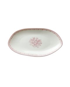 Oneida L6703052342 Lancaster Garden Pink 9-3/4" Oval Plate (Case of 36)