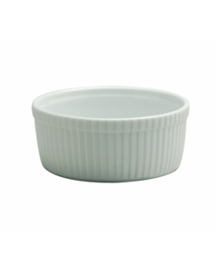 Oneida F8010000603 Buffalo Bright White 10oz Fluted Soufflé