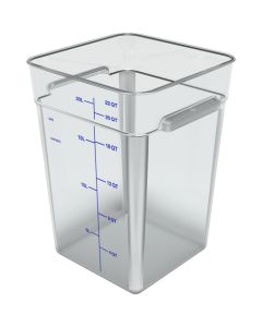 Carlisle 1195607 Storage Container, Square, 22qt, Clear