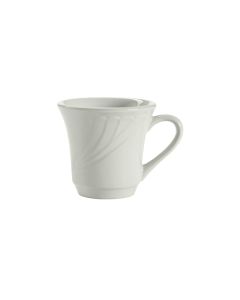 Tuxton YPF-070 Sonoma Tall Cup 6oz, 3-3/8", White (Case of 36)