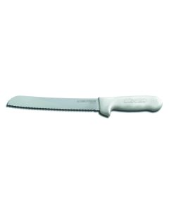 Dexter Russell S162-8SC-PCP (13313) Scalloped Edge Bread Knife, 8", White