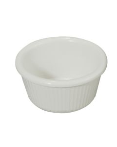 Winco RFM-3W Fluted Ramekin, 3oz, White