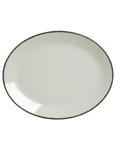 Steelite 17560145 Dapple 13-1/2"X10-5/8" Oval Platter, Charcoal