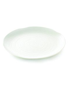 Tablecraft M22 Frostone™ Melamine Pebbled Pattern Round Tray, 22", White