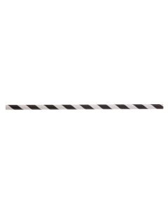 Tablecraft 100111 5-3/4" Wrapped Paper Straw, Black Stripe (Pack of 500)