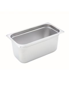 Winco SPJH-306 Steam Table Pan 1/3 Size, 6" Deep, 22 Gauge, Stainless Steel