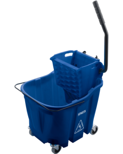 Carlisle 8690414 35-Quart Mop Bucket Combo with Side Press Wringer, Blue