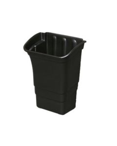 Rubbermaid FG335388BLA Waste Receptacle w/ Bus Cart, 8 Gallon, Black (Case of 2)