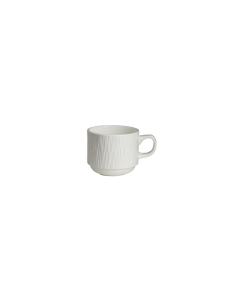 Steelite 4422RF015 Folio Lucia Bone China Stackable Cup, 8oz, White