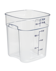 Cambro 18SFSPROCW135 FreshPro Food Container, Square, 18qt, Clear