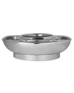 Steelite 5850JX136 Williamsburg Metal Banquet Caviar Server, 12-3/4" x 3-1/4"