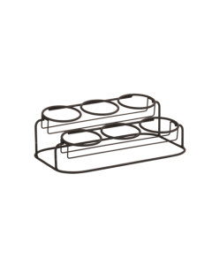 Cal-Mil 22601-16-13 Madison 6 Jar Display, 16"W x 9-1/4"D x 6"H, Black