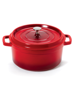 G.E.T. CA-012-R/BK/CC Heiss Induction Dutch Oven, 4-1/2qt, Red