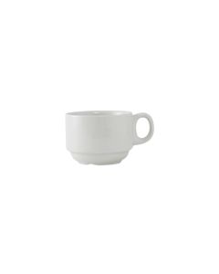 Tuxton ALF-0703 Alaska Stackable Cup, 7oz, Porcelain White (Case of 36)