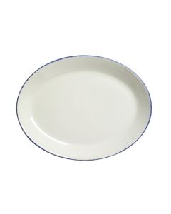 Steelite 17100141 Blue Dapple 11"X8-1/2" Coupe Oval Platter