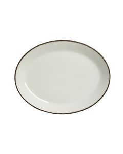 Steelite 17560141 Charcoal Dapple 11"X8-1/2" Oval Coupe Platter