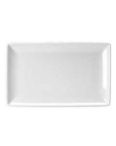 Steelite 6940E6089 Parliament 13-1/2"X10-1/2" Rectangular Tray, White (Case of 6)