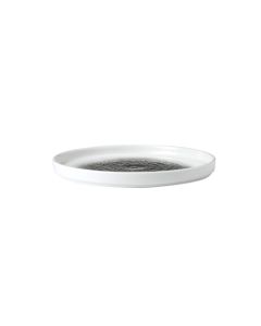 Churchill RKBQWP211, Raku Walled Plate, 8-1/4", Quartz Black (Case of 6)