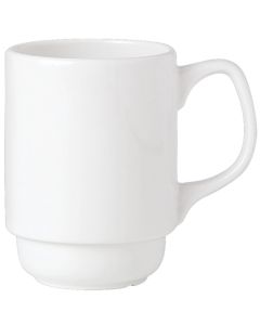 Steelite 11010403 Simplicity 9oz Stackable Mug, White