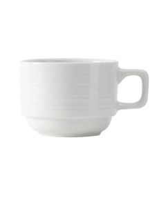 Tuxton FPF-0803 Pacifica Stackable Cup, 8oz, Porcelain White