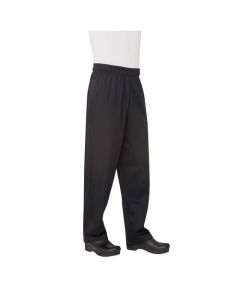 Chef Works Men's Basic Baggy Black Chef Pants, XL