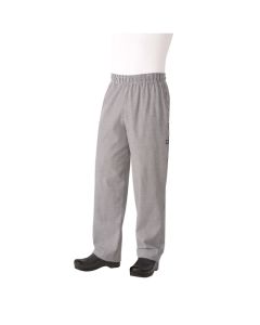 Chef Works NBCP000M Men's Basic Baggy Checkered Chef Pants, Medium