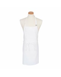 John Ritzenthaler NPBIAWH Durasure White Server Bib Apron w/ No Pockets