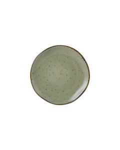 Tuxton GGO-002 Artisan Geode Plate, 6-1/2", Geode Olive