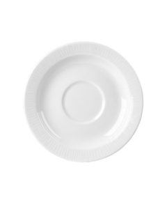 Churchill WHBALSS 1, Bamboo Rolled Edge Saucer, 5-1/6", White