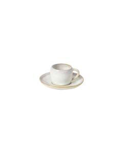 Costa Nova LNCS03-SAL Brisa Coffee Cup and Saucer, Salt (Case of 6)